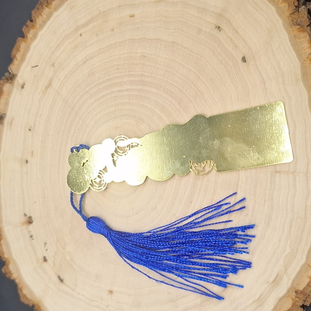 3/$15 Van Gogh Starry Night Art Metal Bookmark with Blue Tassel - Picture 3 of 4